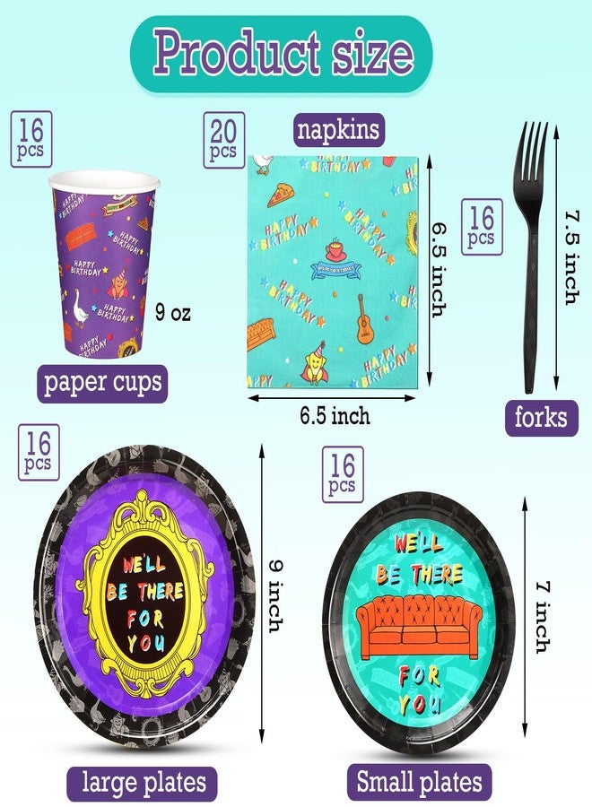 Funnymoom مجموعة فاني موم المكونة من 84 قطعة من لوازم حفلات عيد الميلاد، تشمل أطباقًا وأكوابًا ورقية، ومناديل، وشوكة بلاستيكية سوداء، وأدوات مائدة للاستخدام مرة واحدة. - Image 2